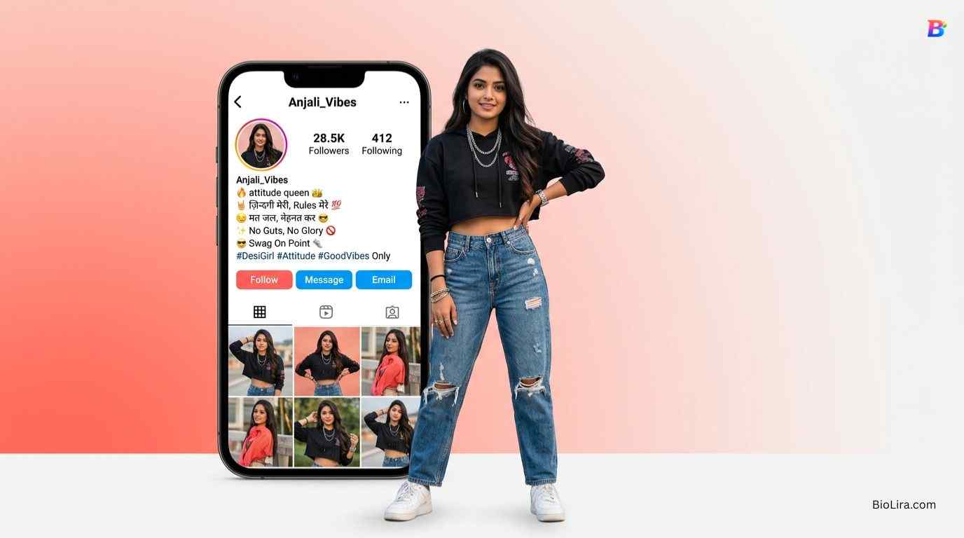 Attitude Bio For Instagram In Hindi For Girl​