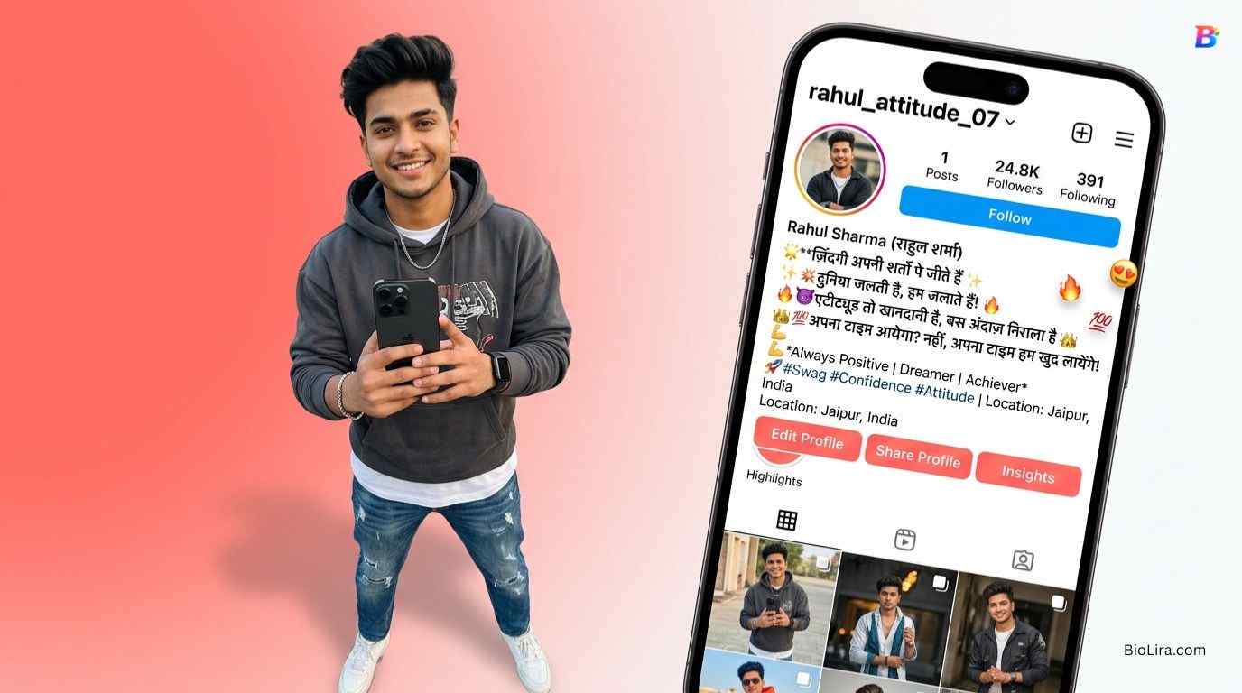 Hindi Attitude Bio For Instagram​