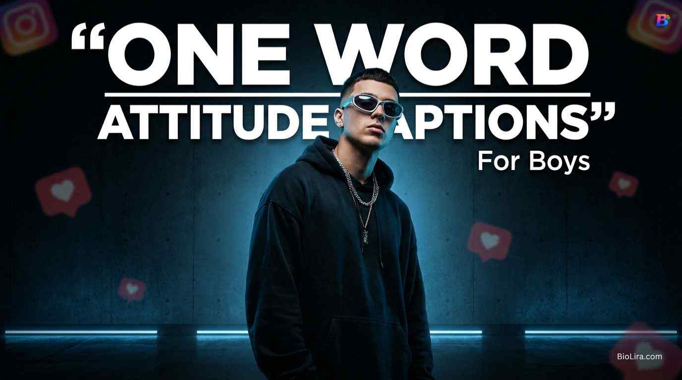 Attitude Captions For Instagram For Boy One Word​