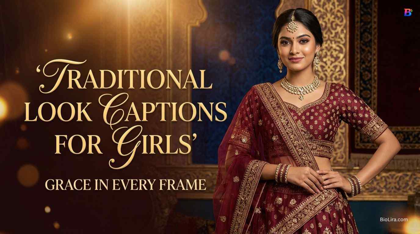 Traditional Look Captions For Instagram For Girl​