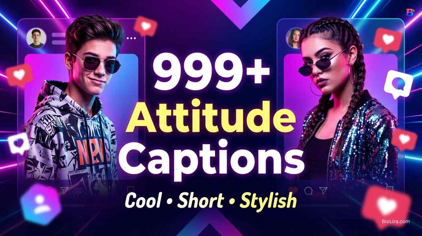 [999+] Attitude Caption For Instagram | Cool, Short & Stylish Captions for Boys & Girls (2026)